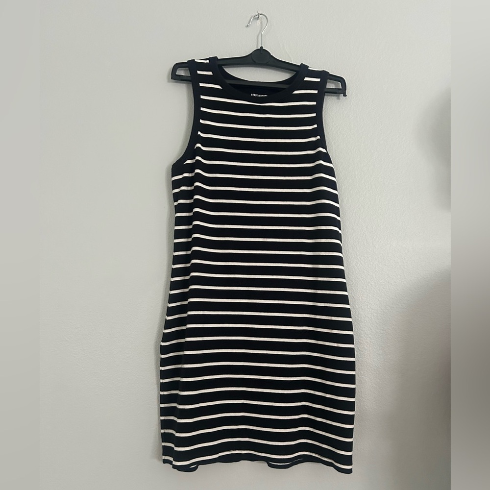 Steve Madden Stripped Black white Tank Dress Size XL